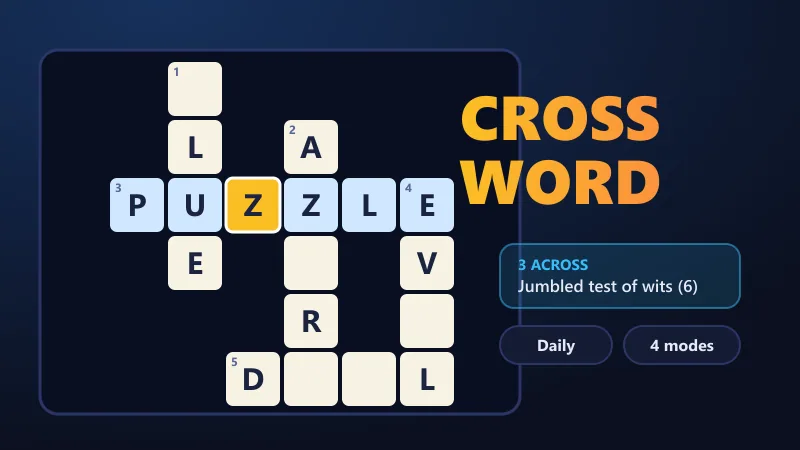 Crossword game preview (Puzzle, Word, Casual)